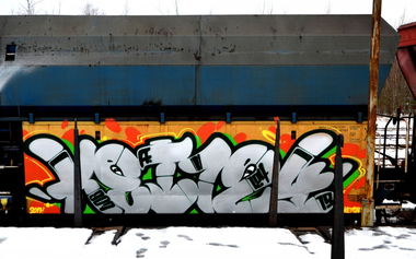 Graffiti Train in Poland - Photo by Ket124