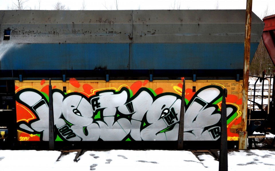 Graffiti Train in Poland - Photo by Ket124