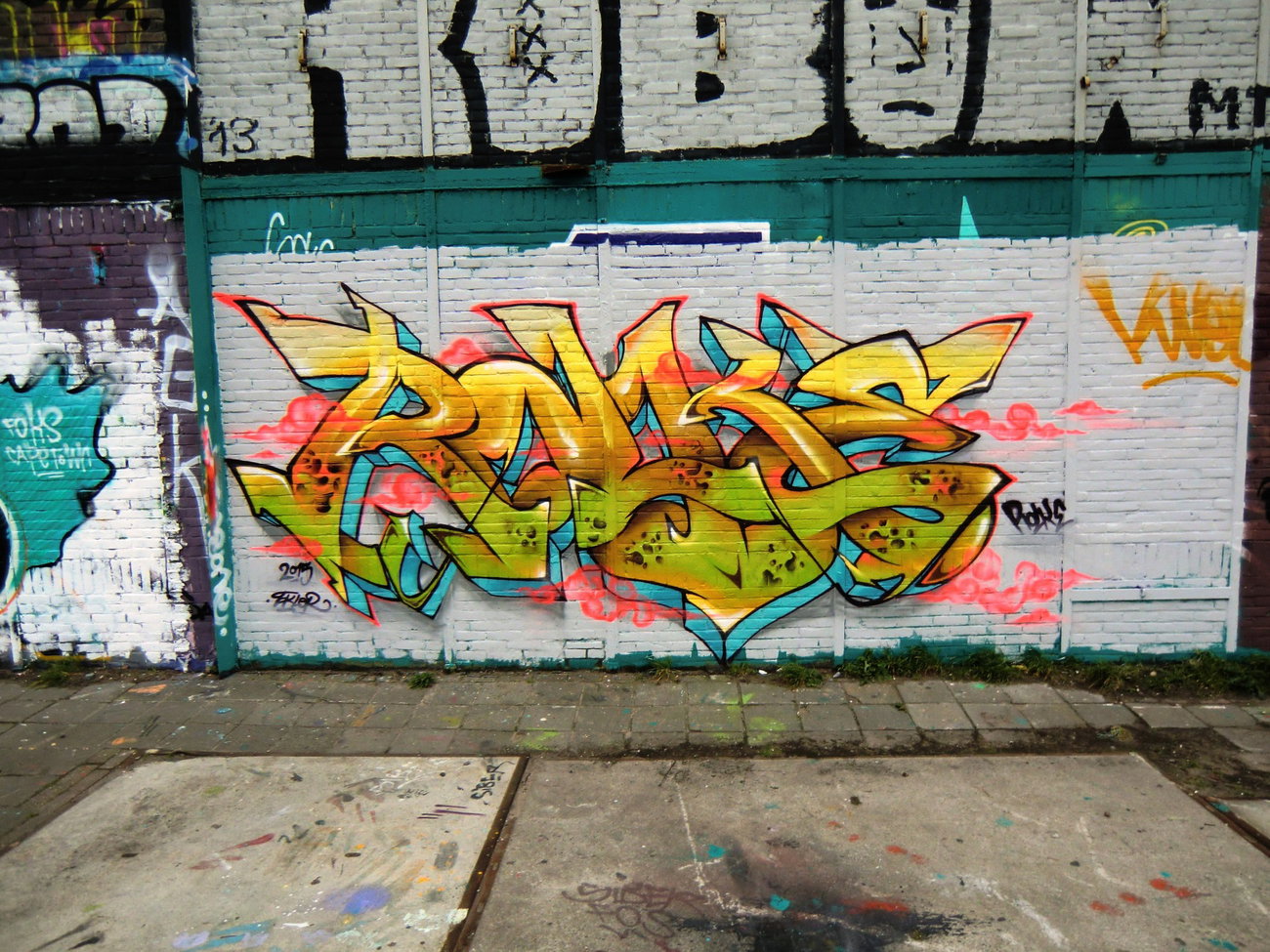 Graffiti Wall in Amsterdam - Photo by Kico_one - Amsterdam, NSDM, Werf (2015)
