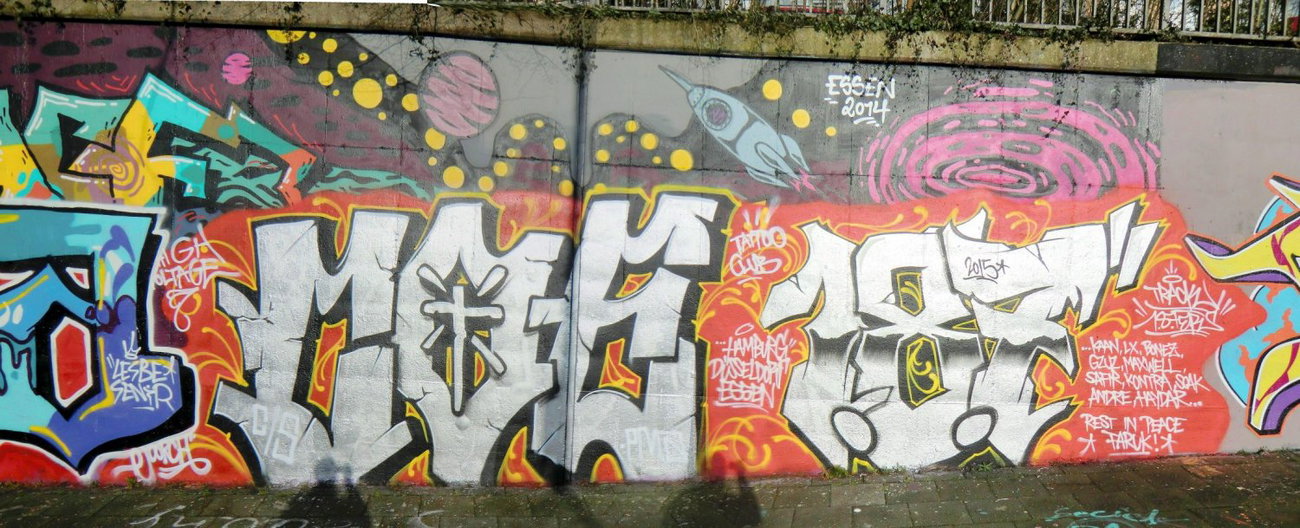 Graffiti Wall in Essen - Photo by Kico_one - Coe, 187, Essen (2015)