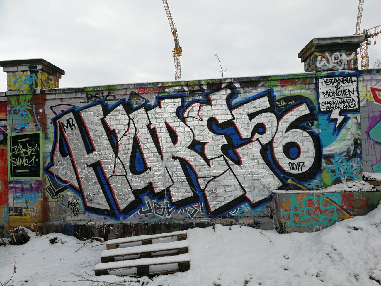 Graffiti Wall in München - Photo by Kico_one - München, Hure5, Hure56