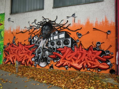 Graffiti Wall in Dachau - Photo by Kico_one - Peace, and, love
