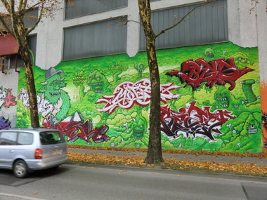Graffiti Wall in Dachau - Photo by Kico_one - More, Risk, BGS
