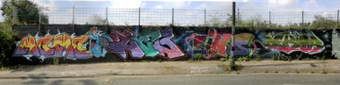 Graffiti Wall in Essen - Photo by Kico_one - Nome, Zeb, Sins (2014)