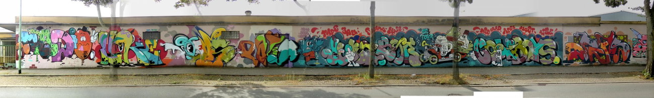Graffiti Wall in Essen - Photo by Kico_one - Dems, Jukebox, Cowboys (2014)