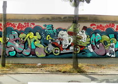Graffiti Wall in Essen - Photo by Kico_one - Jukebox, Cowboys, Jbcb (2014)