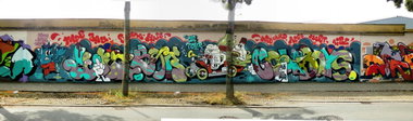 Graffiti Wall in Essen - Photo by Kico_one - Jukebox, Cowboys, Jbcb (2014)
