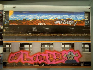 Graffiti Train in Dortmund - Photo by Kico_one - Chintz, Dortmund, Gott (1986)