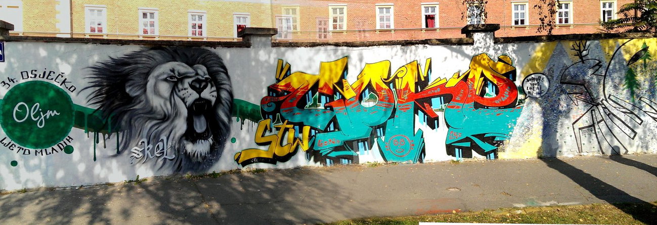 Graffiti Wall in Osijek - Photo by Kico_one - Skel, Stw, Gon (2014)