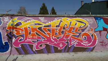 Graffiti Wall in Osijek - Photo by Kico_one - Inkie, Bristol, Osijek (2014)