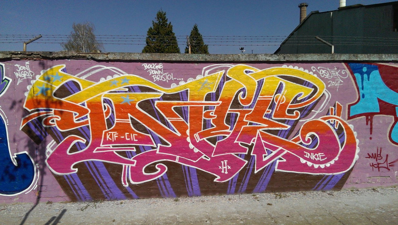 Graffiti Wall in Osijek - Photo by Kico_one - Inkie, Bristol, Osijek (2014)