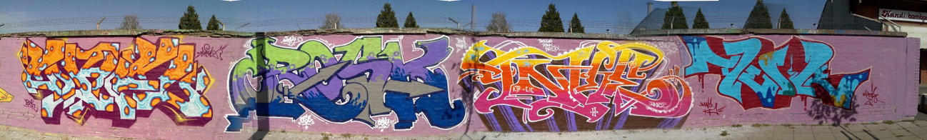 Graffiti Wall in Osijek - Photo by Kico_one - Skel, Crosk, Inkie (2014)