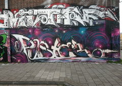 Graffiti Wall in Amsterdam - Photo by Kico_one - Amsterdam, Netherlands, Poster