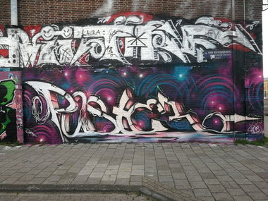 Graffiti Wall in Amsterdam - Photo by Kico_one - Amsterdam, Netherlands, Poster