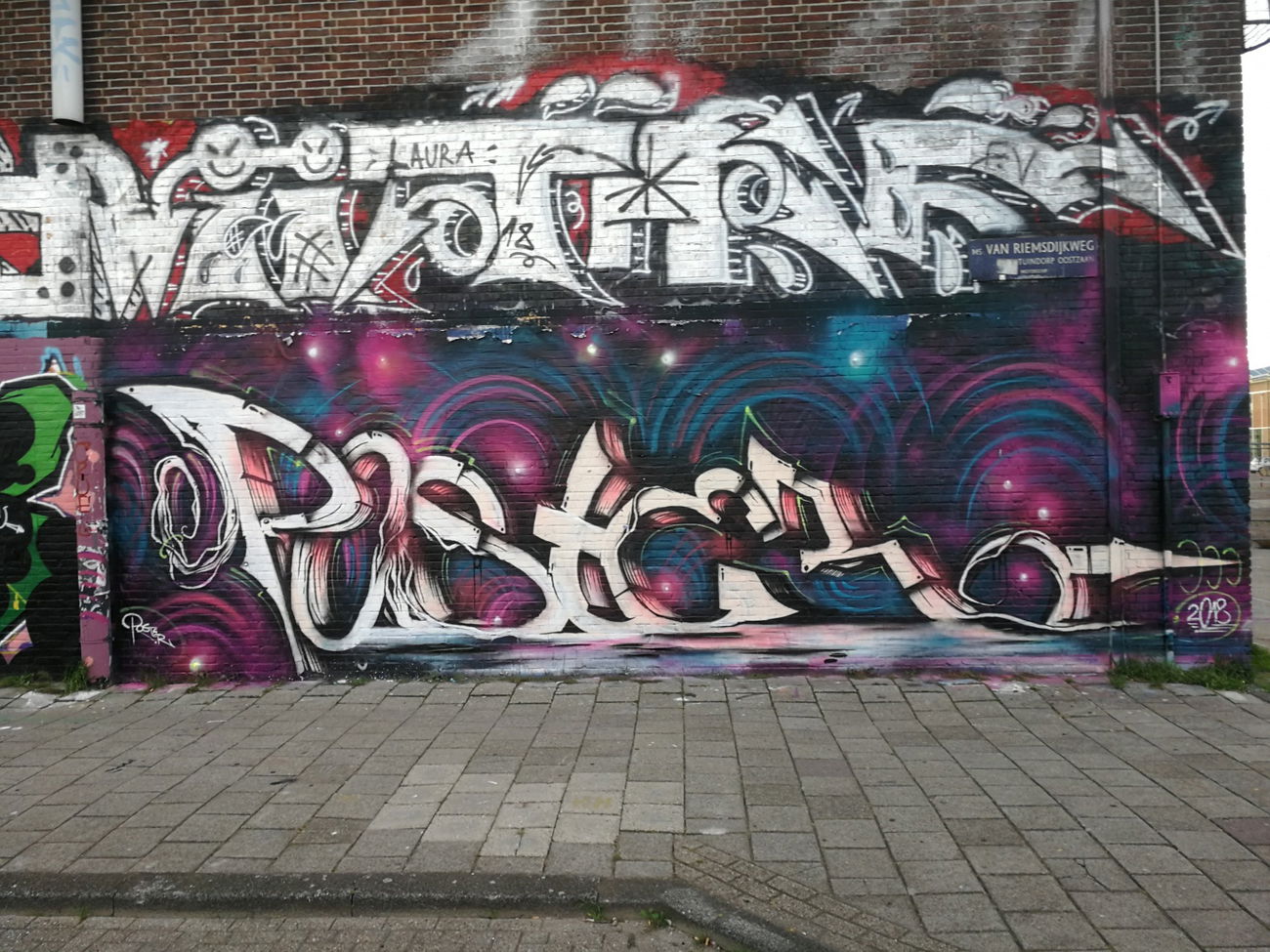 Graffiti Wall in Amsterdam - Photo by Kico_one - Amsterdam, Netherlands, Poster