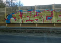 Graffiti Bombing in A52,Mönchengladbach - Photo by Kico_one - A52, Jester