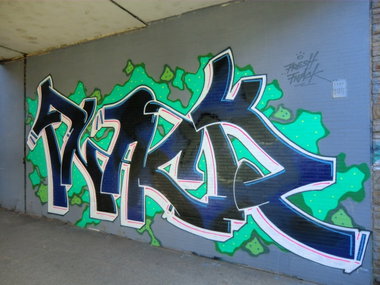Graffiti Wall in Essen - Photo by Kico_one - Hafendampf, Essen, Fnack (2014)