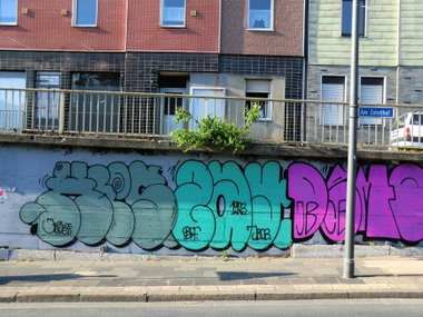 Graffiti Wall in Essen - Photo by Kico_one - Essen, Hafendampf, Jbcb (2015)