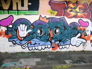 Graffiti Wall in Auf Der Donau Essen - Photo by Kico_one - Cory, Essen, NRW (2015)