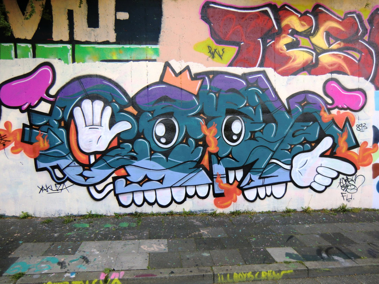 Graffiti Wall in Auf Der Donau Essen - Photo by Kico_one - Cory, Essen, NRW (2015)