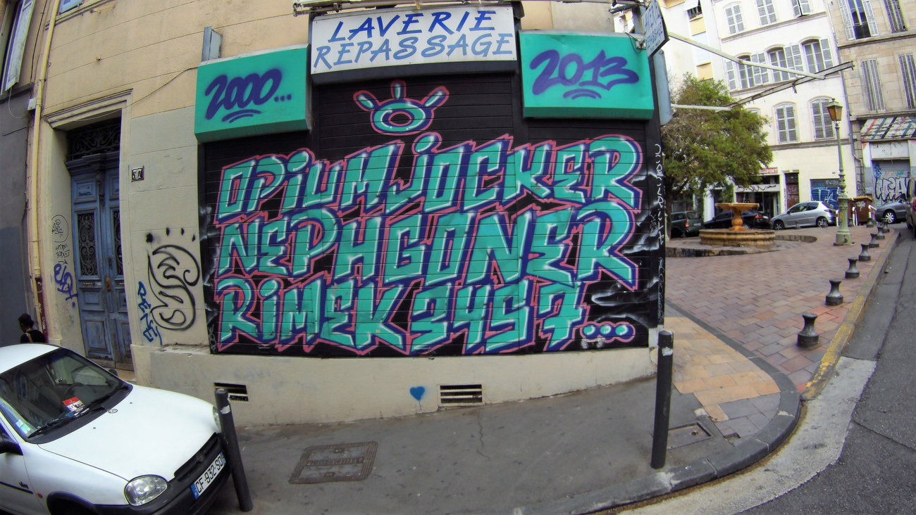 Graffiti Wall in Marseille - Photo by Kico_one - Marseille, France, Opium