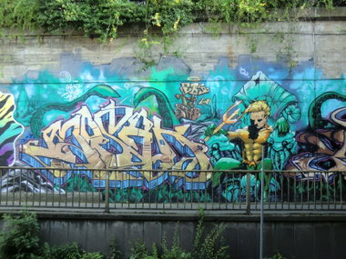 Graffiti in Essen - Photo by Kico_one - Essen, Hafendampf, mosak (2015)