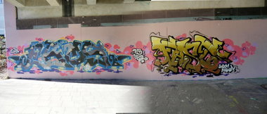 Graffiti Wall in Essen - Photo by Kico_one - Ebos, Fast, PS (2015)