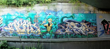 Graffiti in Essen - Photo by Kico_one - Essen, Hafendampf, mosak (2015)