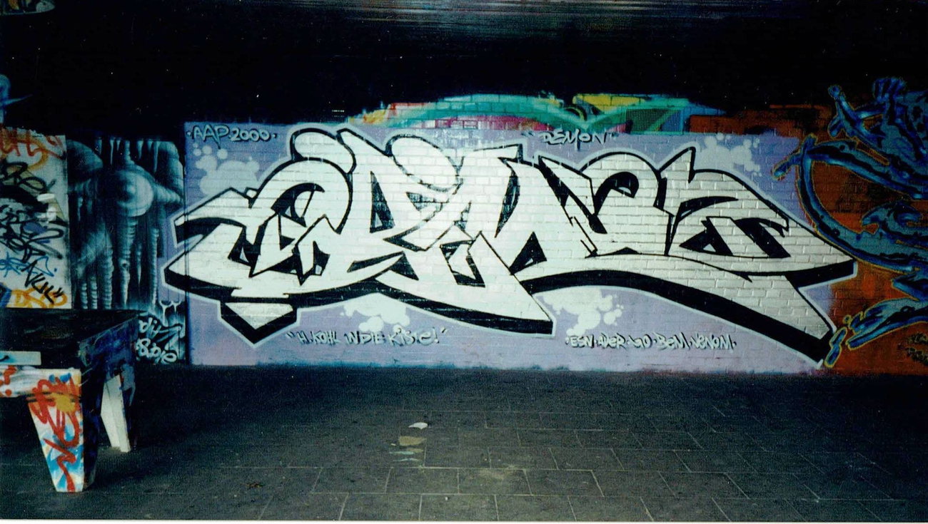 Graffiti Wall in Essen - Photo by Kico_one - Dämon, Demon, AAP (2000)