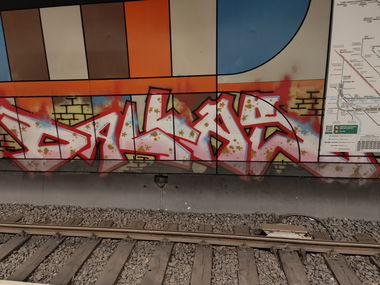 Graffiti Bombing in Frankfurt lokalbahnhof - Photo by Kico_one