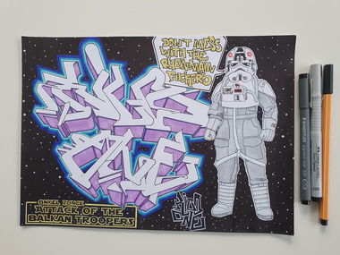 Graffiti Sketch in Essen - Photo by Kico_one - kicokicooneskecthblackbookstarwars (2020)