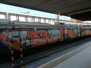 Graffiti Train in Lissabon - Photo by Kico_one - Lissabon, Portugal, Lisboa