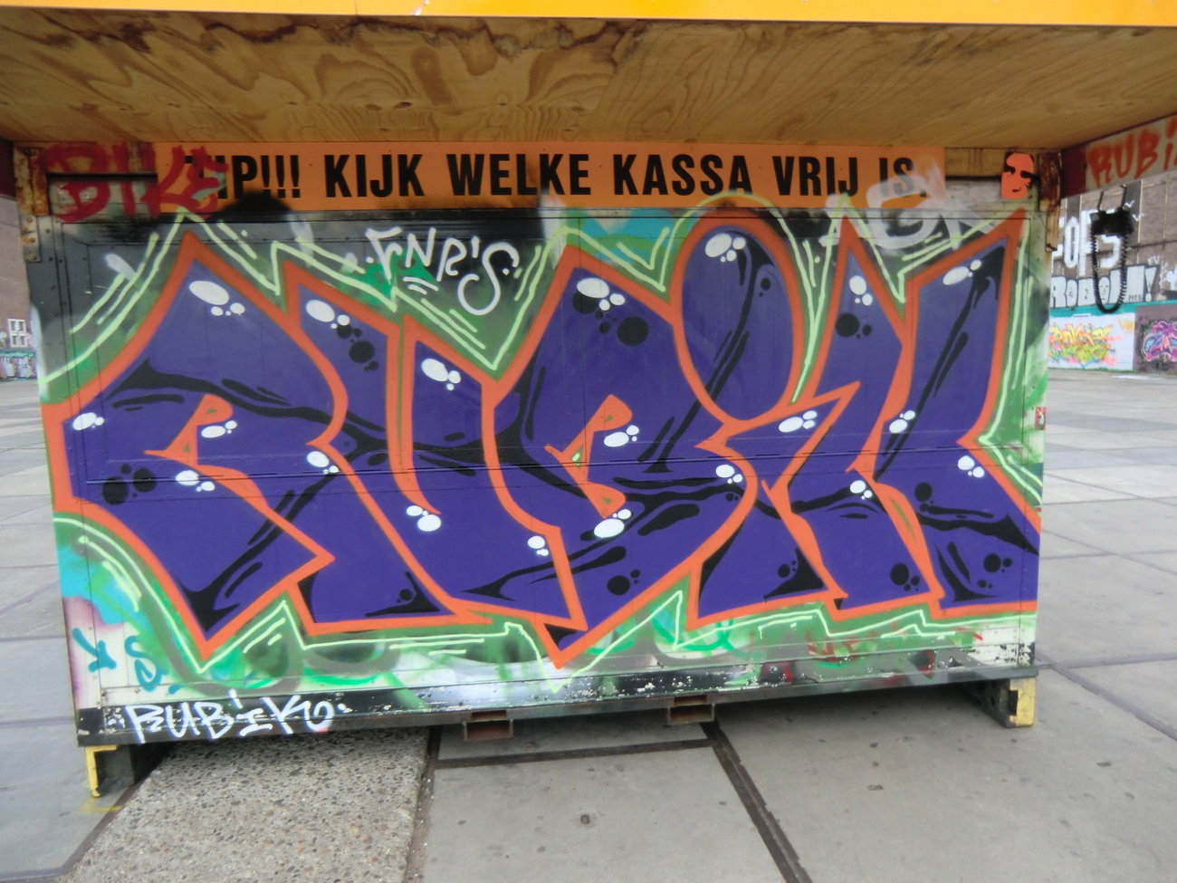Graffiti Wall in Amsterdam - Photo by Kico_one - Amsterdam, Netherlands, Rubik