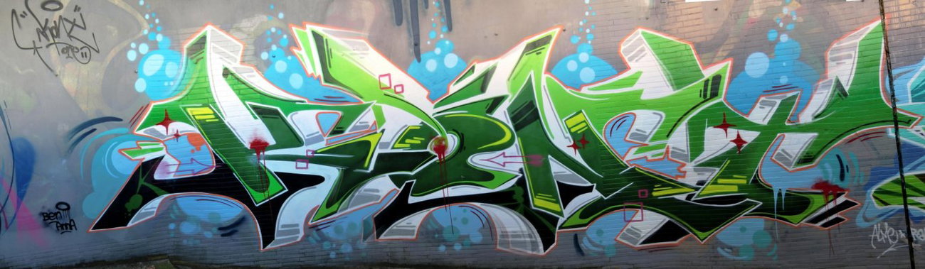 Graffiti Wall - Photo by Kico_one - Hafendampf, Essen, Kont (2014)