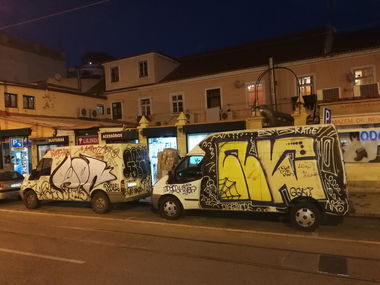 Graffiti Bombing in Lissabon - Photo by Kico_one - Lissabon, Portugal, Lisboa