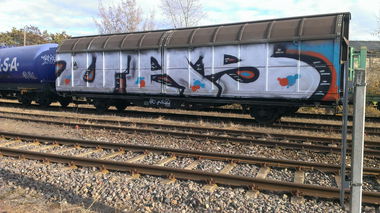 Graffiti Train - Photo by Kihr - uas, brb, rathenow (2014)