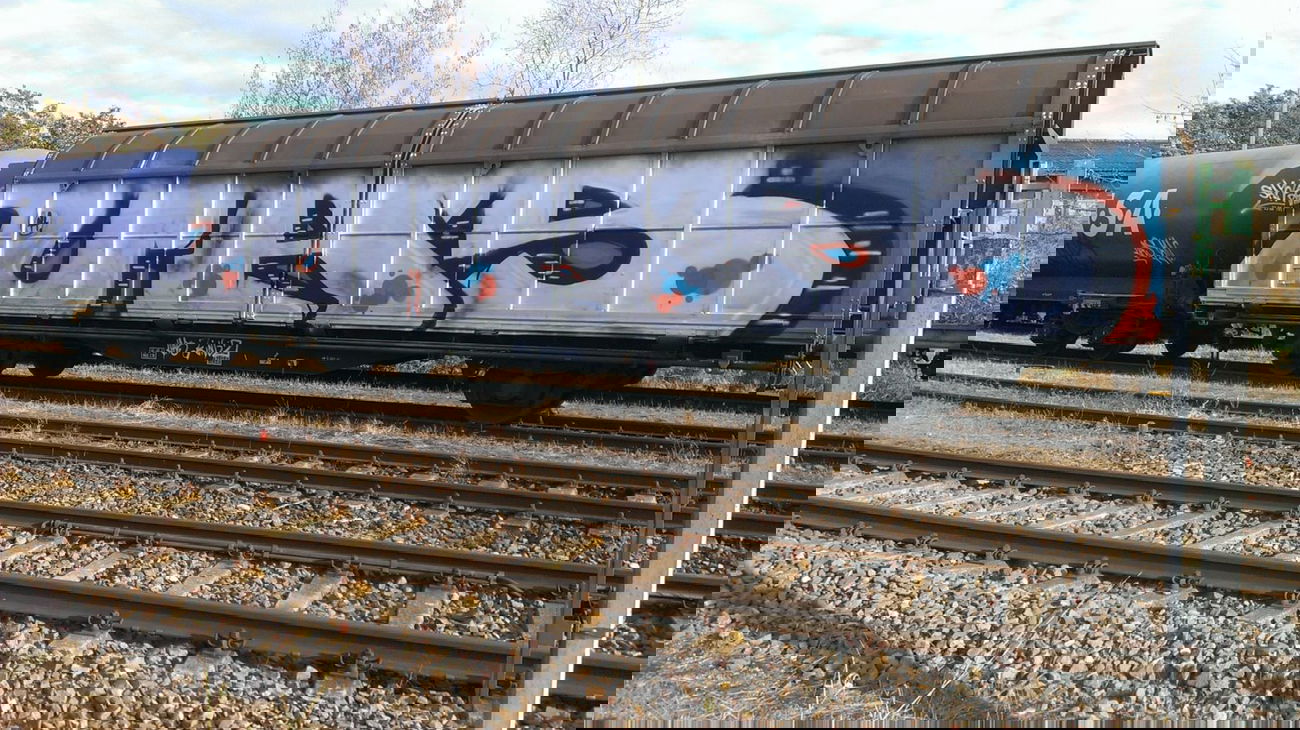 Graffiti Train - Photo by Kihr - uas, brb, rathenow (2014)