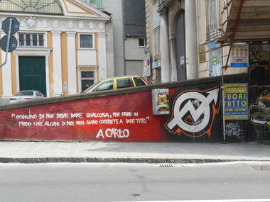 Graffiti Street Art in Genoa - Photo by Kimi - RIP, CARLO