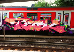 Graffiti Train in Hamburg - Photo by Kingzstyle - Teck
