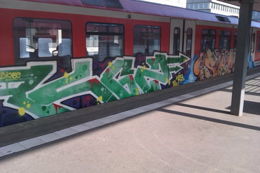 Graffiti Train in Hamburg - Photo by Kingzstyle - KGZ, Same