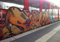 Graffiti Train in Hamburg - Photo by Kingzstyle - Same