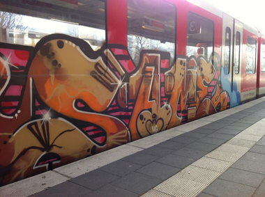 Graffiti Train in Hamburg - Photo by Kingzstyle - Same