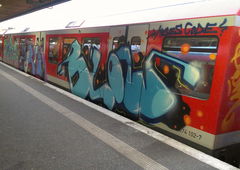 Graffiti Train in Hamburg - Photo by Kingzstyle - Blow, Zorn, Jym