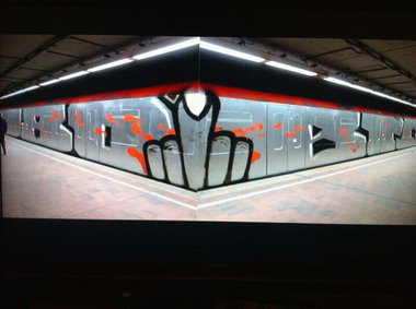 Graffiti Train in Hamburg - Photo by Kingzstyle - 180, BTC