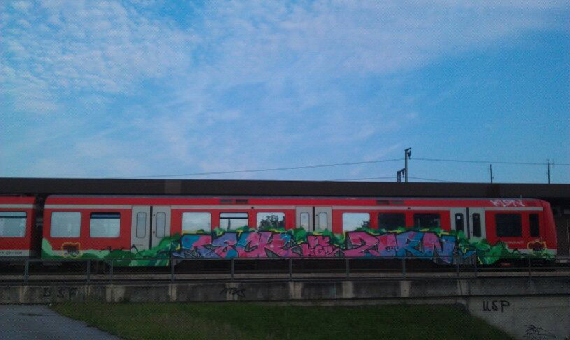 Graffiti Train in Hamburg - Photo by Kingzstyle - Teck, Zorn, BK (2012)