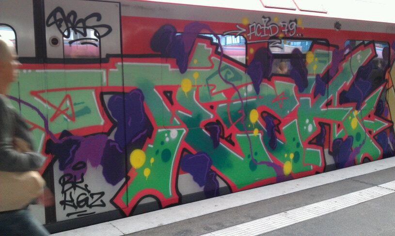 Graffiti Train in Hamburg - Photo by Kingzstyle - Teck, BK, KGZ (2012)