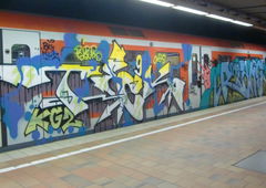 Graffiti Train in Hamburg - Photo by Kingzstyle - Teck, Rams, BK (2012)