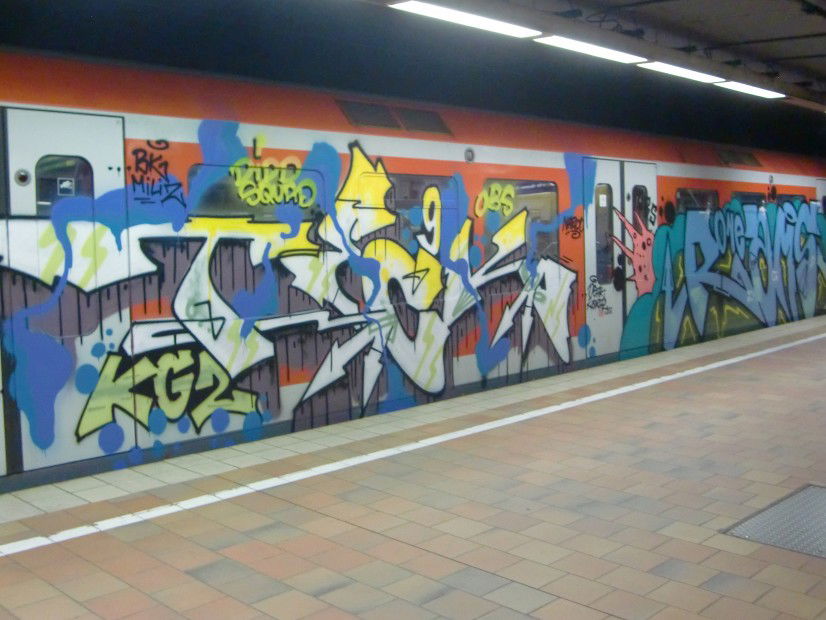 Graffiti Train in Hamburg - Photo by Kingzstyle - Teck, Rams, BK (2012)