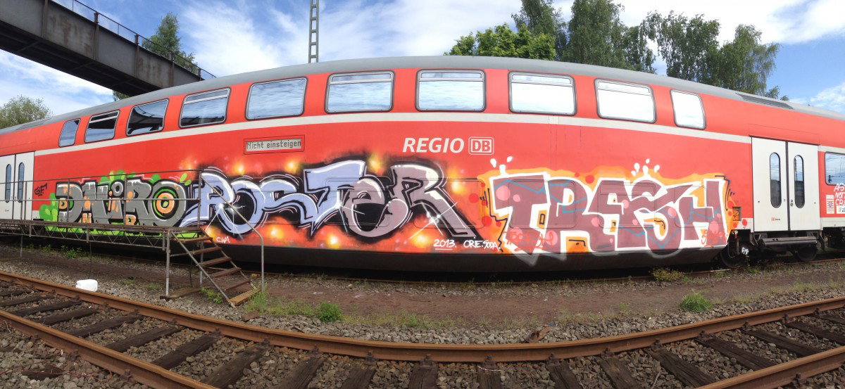 Graffiti Train in Germany - Photo by KlausKinski