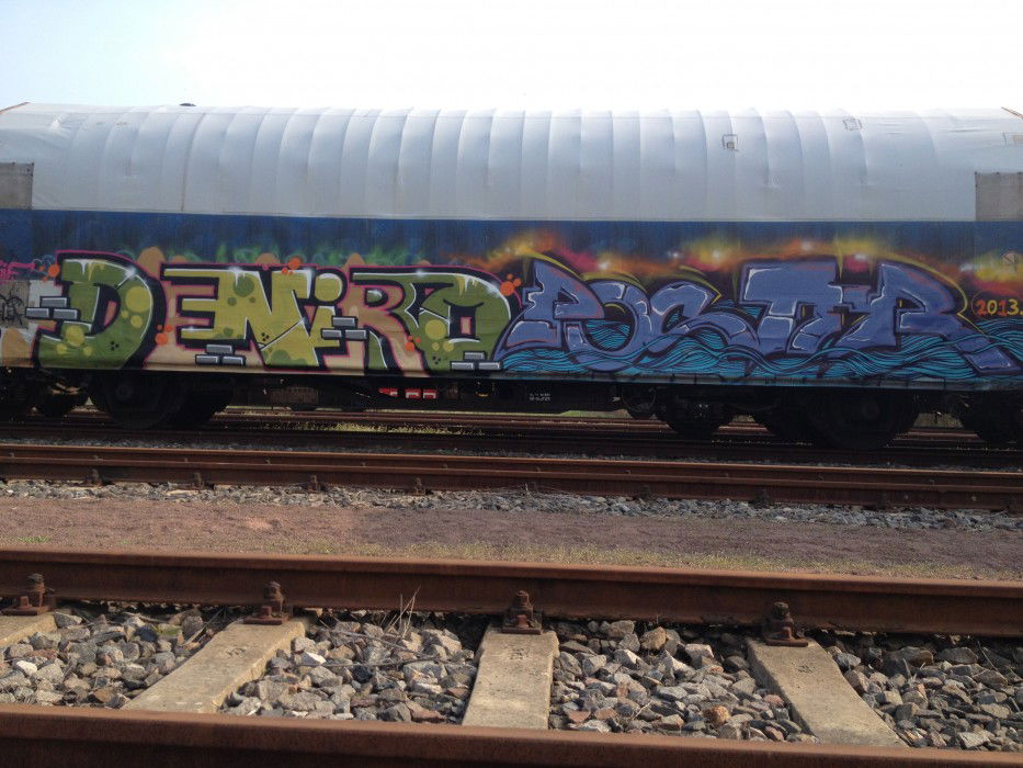 Graffiti Train in Germany - Photo by KlausKinski - Poster, Deniro